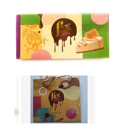 fix ドバイチョコレート200g MILK CHOCOLATE WITH PRETZEL チョコ紙袋付 FIX デザートチョコレート 正規品 常温発送 (スペキュロス, ホワイト)