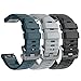 NotoCity Compatible with Fenix 6X Pro Band 26mm Watch Bands For Fenix 6X/Fenix 7X/Fenix 5X/Fenix 5X Plus/Fenix 3/HR/Tactix/Descent MK1/D2 Delta PX/D2 Charlie(Black/grey/slate)