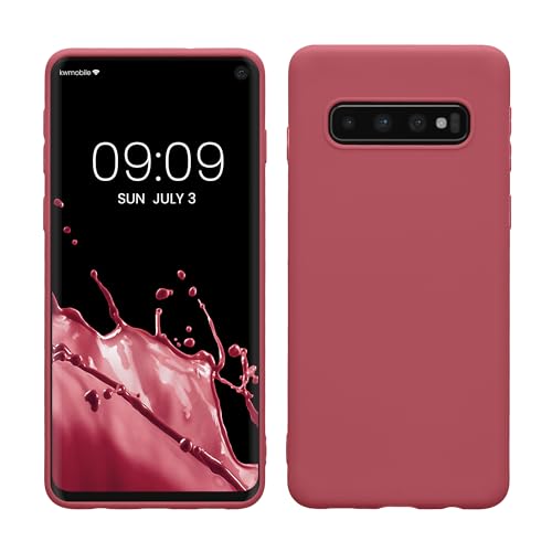 kwmobile Handyhülle für Samsung Galaxy S10 Hülle - TPU Hülle - Kabelloses Laden - Schutzhülle Cover in Dark Rose