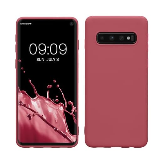 kwmobile Handyhülle für Samsung Galaxy S10 Hülle - TPU Case - Kabelloses Laden - Schutzhülle Cover in Dark Rose