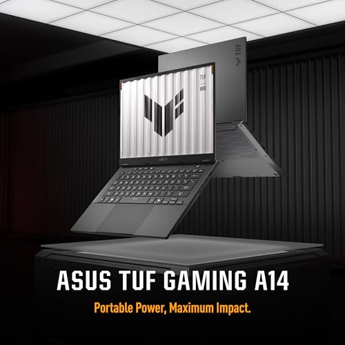 Image of ASUS TUF A14 (2026),AMD Ryzen AI MAX+ 392, AMD Radeon 8060S iGPU,32GB RAM,1TB SSD, QHD+, 14 inch(35.5 cm),Windows 11, M365 Basic(1Y)* Office 2024,Jaeger Gray,1.48 Kg,FA401EA-RG020WS, Creator /Gaming Laptop