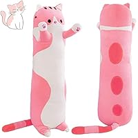 Sausudols Gato largo de peluche de peluche, juguetes de peluche