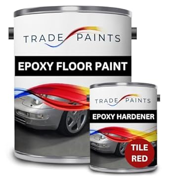 2 Pack Epoxy Garage Floor Paint - 5 Litres (Tile Red)