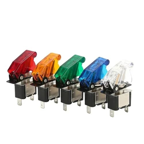 Interruptor de palanca de 3 pines 12V 20A con luz para camión y avión 5