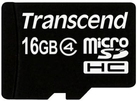 Transcend 16 GB Class 4 microSDHC Flash Memory Card TS16GUSDHC4