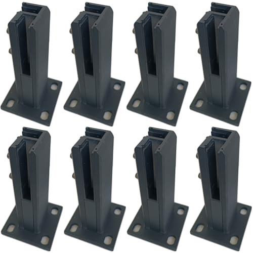 Pince de fixation en acier inoxydable 304 noir pour verre d'angle - 2