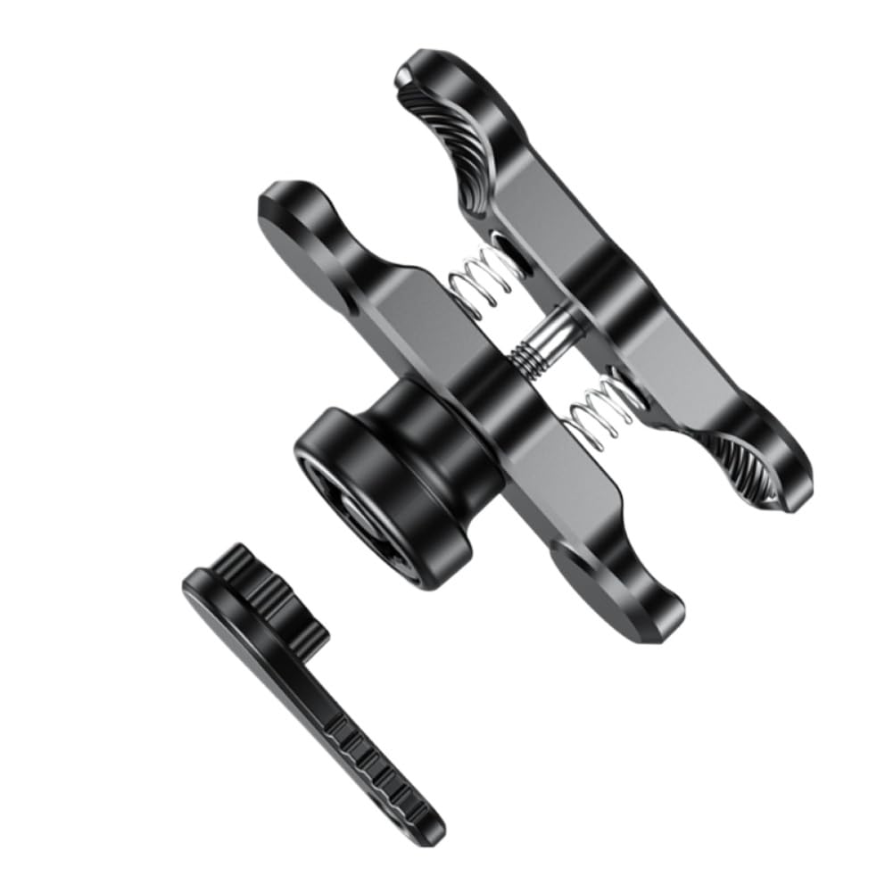 Support de Montage pour tête sphérique de 25mm, antivol, Bras à Double Prise, Support de téléphone de Moto, Bras de Serrage en Aluminium de 9cm