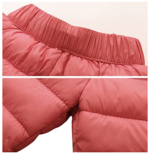 Happy Cherry Kids Down Pants Baby Boys Girls Windproof Warm Snow Pants Winter Thicker Elastic Waist Trousers4