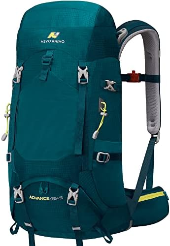 N NEVO RHINO Internal Frame Hiking Backpack 40/50/60/65/80L, Mountain Climbing Camping Backpack Daypack Waterproof Rain Cover