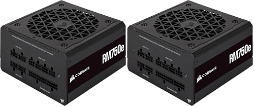 Image of Corsair RM750e (2023) Fully Modular Low-Noise Power Supply - ATX 3.1 & PCIe 5.1 Compliant - 105C-Rated Capacitors - 80 Plus Gold Efficiency - Modern Standby Support - Black,(Pack of 2)