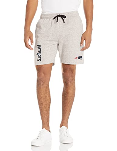 FOCO New England Patriots NFL Gray Wordmark Fleece Shorts - M