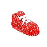 Happy Feet Slippers Standard Sneaker Slippers for Men, Women, and Kids - As Seen on Shark Tank - Classy Oversized House Slippers for Women with Non-Slip Rubber Soles - Ugly Sweater - Large