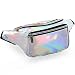 Holographic Fanny Pack for Women - Waist Fanny Pack with Adjustable Belt for Rave, Festival, Travel, Party