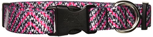 Image of Yellow Dog Design Easy-Snap Pet Collar, Pink Tweed, Medium 14 inch - 20 inch