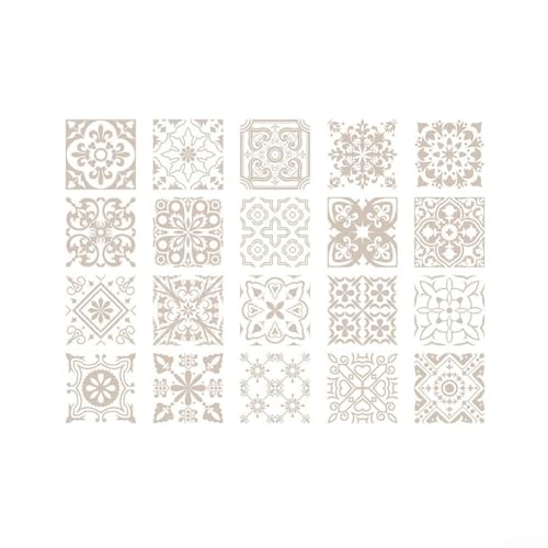 Pegatinas extraíbles para azulejos nórdicos, 20 unidades, impermeables, para paredes de cocina, baño, con película protectora resistente a los arañazos (20 cm x 20 cm)