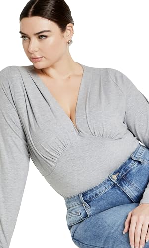 Image of City Chic Women's Plus Size Amelila Pleat Bodysuit