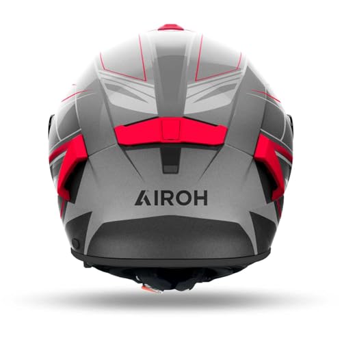 AIROH Spark 2 Shadow Red Gloss XS con visor solar y ventilación 4