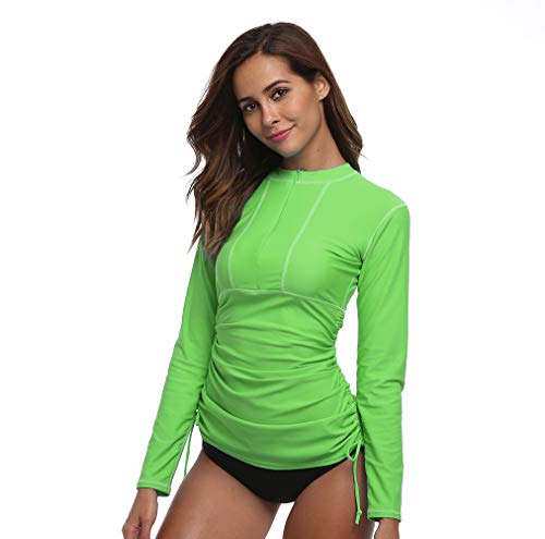 Image of Women's UV Sun Protection Long Sleeve Rash Guard Wetsuit Swimsuit Top
