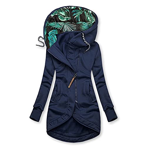Sweat à capuche hiver femme ample et confortable avec fermeture éclair
