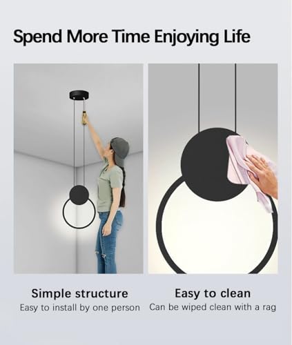 Lámpara colgante moderna LED ajustable para iluminación de techo y salón 4