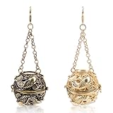 WSDMAVIS 2Pcs Vintage Hanging Incense Burner Mini Brass Charcoal Incense Thurible with Chain for Home Office Car Aromatherapy Ball Censer for Purifying Meditation & Relaxation