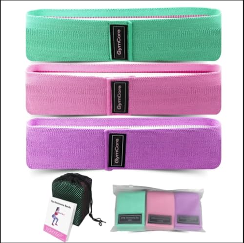 GymCore Bandas elasticas musculacion, Set de 3 Bandas elasticas F...