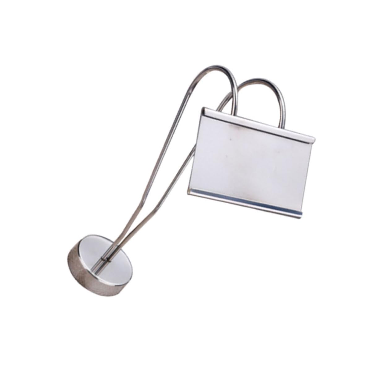 KICHOUSE 1pc Holder Display Shelves Paper Clips Menu Table Holer Silver