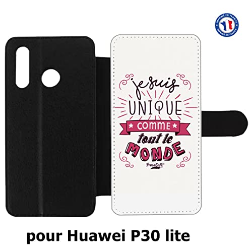 Coque humour Huawei P30 Lite ProseCafé avec étui cuir rigide - 2