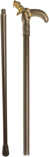 Miniatura 3 de Treasure Gurus Silver Gold Metal llamativo Viper Snake Eyes Walking Bastón 2 piezas Eje de acero Hombres Mujeres Senderismo Bastón