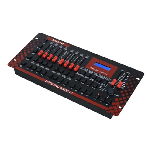 Image of Dabeatz Disco 240 DMX512 Lighting Controller - 192 Channel Stage Light Mixer Console with MIDI & LCD | Professional DJ Light Controller for Disco, Par Lights, Clubs, Parties & Events
