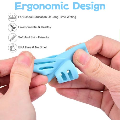 COYUN 5 Pcs Schreibhilfe Für Stift Kinder, Stiftehalter Kinder Hilfe,Silikon Stifthalter Kinders Hilfe,Ergonomische Bleistiftgriffe, Stifthaltung Hilfsmittel Für Kinders Korrektur Des Stiftgriffs