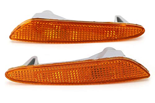 Ijdmtoy Oem-Spec Amber Lens Front Bumper Side Marker Lamp Housings Compatible With 2003-2006 Mercedes W211 E320 E500 E55 E-Class #TOP1