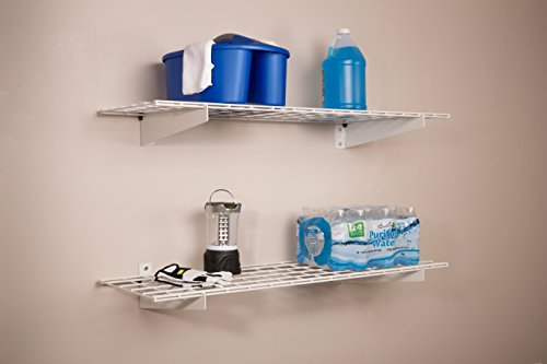 Hyloft 00967 45-Inch By 15-Inch Steel Wall Shelf For Garage Storage, Low-Profile Brackets, Off White, 2-Pack #TOP2