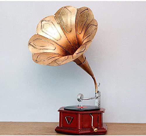 TiyabdB Rétro Gramophone Ornements Modèle/Vintage Ferough Iron Bar Restaurant Décor Décoration De Décoration Exquisite Accessoires Cover