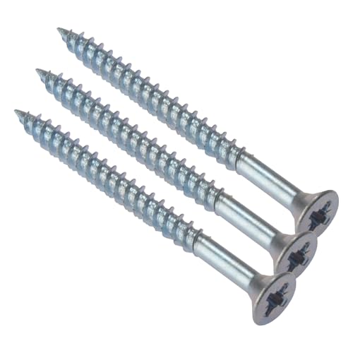 Image of ForgeFix General-Purpose Twin Thread Screws | 2 1/2" x 8 | Zinc Plated | Box 200 (Pack of 3)