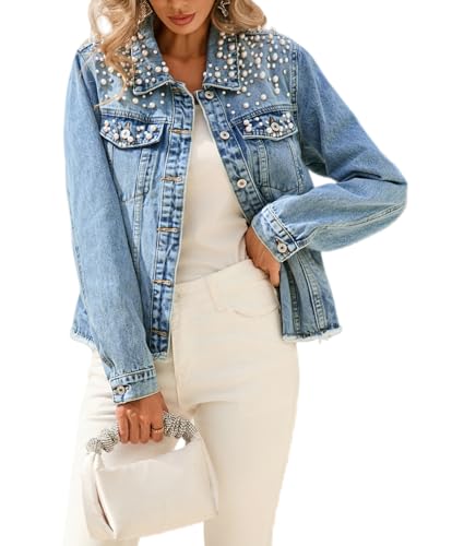 Your Everyday Chic &ndash; Denim Jacket with a Pearl Twist