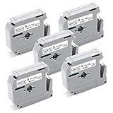 brother m-k231 12mm schriftband p-touch tape weiß Farbe: Schwarz auf Weiß. Größe: 9mm Breite x 8m (26.2') Länge.