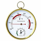 Sauna Thermometer Hygrometer [2 in1 Funktion] - Präzises Saunathermometer für eine genaue Messung der Temperatur & Luftfeuchtigkeit - Hygrometer Thermometer Sauna Saunazubehör