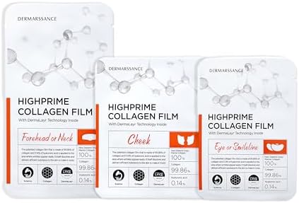 KPRODUCT4U) Dermarssance HighPrime Collagen Film Individual Set (Eye/Smileline 1 Pair, Cheeks 1 Pair, Forehead or Neck 1 pc)