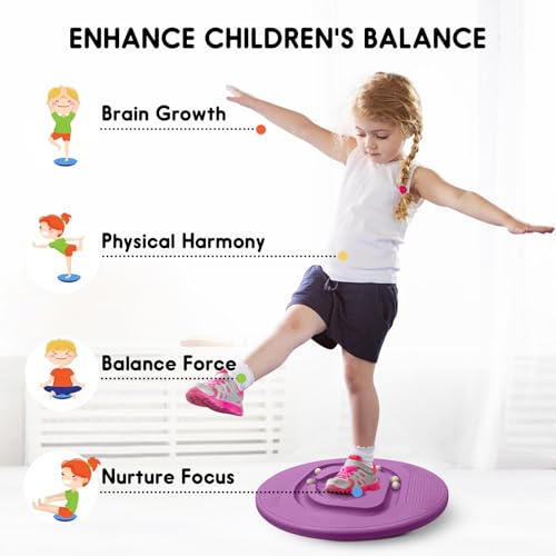 Kids Maze Balance Board - Wobble Trainer for Ski Surf Snowboard, Non-Slip Sensory Rocker Ages 3-12, Core Therapy & Skate Prep by MOCUTEEN - Image 4