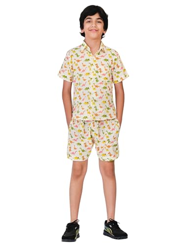 Image of Trampoline Boys Shirt and Shorts Set | Soft Cotton Summer Outfit for Kids | Printed Shirt with Shorts | Comfortable for Day Events, Birthdays & Family Functions