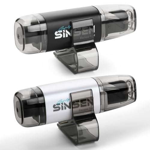 SINSEN Car Window Breaker Seat Belt Cutter, Emergency Safety Life Hammer Tool to Break Glass, Portable Escape Kit, 2 Pack(Black+White)