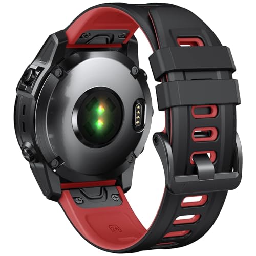 Compatible con la Banda Fenix 7X, reemplazo de Reloj de Silicona Suave de 26 mm para 5X/Fenix 6X/Fenix 5X Plus/Fenix 6X Pro/Fenix 3/Fenix 3HR Smartwatch