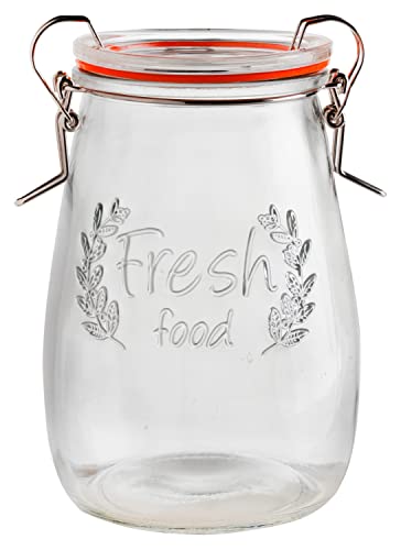 Möbel Jack Barattolo per conserve, chiusura a leva, 725 ml, con anello in silicone