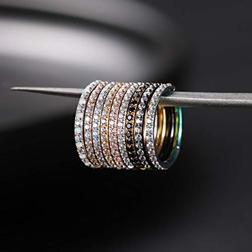 Gagabody Septum Ring Conch Piercing Jewelry With Clear Cz 9Mm Daith Earrings 18G Clicker Hoop Surgical Stee Silver Nose Ring Helix Rook Lobe Earring #TOP4