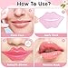 Yihurlm 60 PCS Lip Mask,Collagen Crystal Lip Mask,Lip Mask Sheet,Lip Masks for Dry Lips,Lip Gel Masks,Pink Lip Care Pads,Anti Aging & Anti Chapped Lip Patches,Remove Dead Skin,Plump Your Lips
