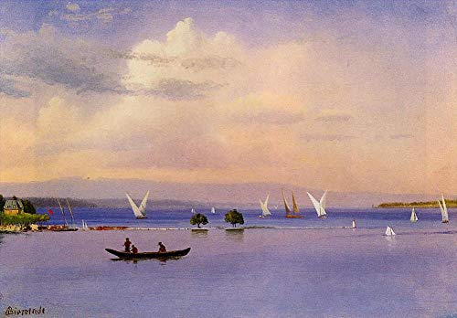 Peintures à l'huile d'art célèbres de Bierstadt pour remplacer les cadres vides