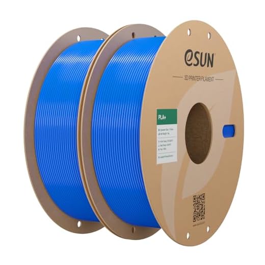 eSUN PLA+ Filament 1.75mm, 3D Printer Filament PLA Plus, Dimensional Accuracy +/- 0.03mm, 1KG per Spool, 2 Spools 3D Printing Filament, Blue