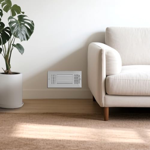 Yopay 4 Pack Air Ceiling Vent Covers 3 Way, 10 x 4 Inch Interior Size White Ceiling Register, Sidewall Wall Ceiling Register Solid Steel HVAC Accessories for Home, Bathroom, Office, Toilet by Yopay - Image 8