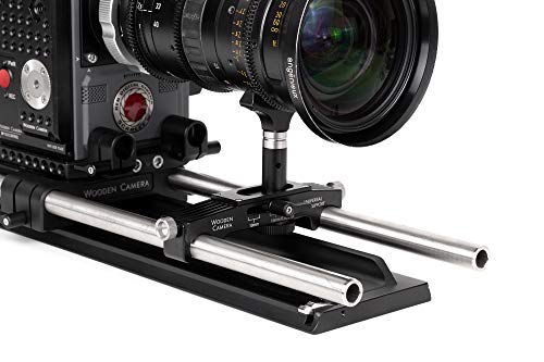 Wooden Camera Universal Lens Support, Convertible Between 19Mm/15Mm Studio Rods, For Heavy Lenses, With Rolling Y-Bracket And Height Extension Posts #TOP3